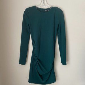 Zara | Green Long Sleeve Dress | Size Small | NWT